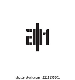 AM geometric bold concept in high quality professional design that will print well across any print media