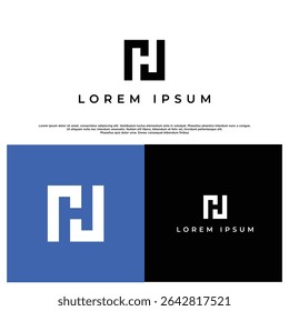 Geometric and bold H logo, great for tech companies, design studios, or architecture firms.

