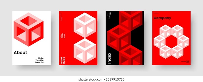 Geometric Book Cover Design. Abstract Background Template. Isolated Poster Layout. Flyer. Report. Banner. Business Presentation. Brochure. Catalog. Portfolio. Journal. Brand Identity. Pamphlet