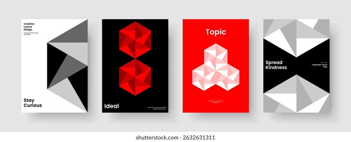 Geometric Book Cover Design. Abstract Business Presentation Template. Isolated Report Layout. Banner. Background. Brochure. Poster. Flyer. Notebook. Leaflet. Advertising. Catalog. Brand Identity