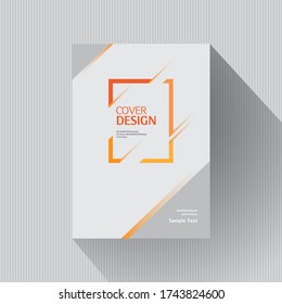 Geometric book cover design. Annual report layout. Brochure, catalog. Business vector template. Simple Flyer promotion. magazine, Banner. Design Elements. Abstract Vector illustration.