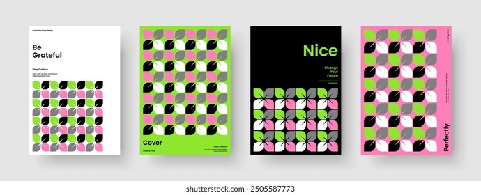 Diseño geométrico de la cubierta del libro. Plantilla de fondo creativo. Diseño de informe aislado. Anuncio. Presentación de Negocios. Volante. Cartel. Folleto. Cartera. Boletín informativo. Cuaderno. Catálogo. Folleto. Diario
