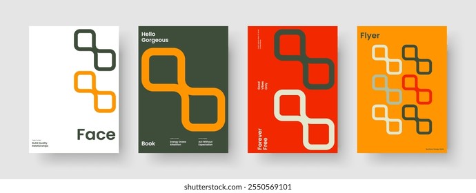 Projeto Geométrico da Capa do Livro. Layout de cartaz criativo. Modelo de Apresentação Comercial Moderno. Brochura. Relatório. Histórico. Faixa. Panfleto. Identidade da marca. Folheto informativo. Notebook. Carteira. Diário