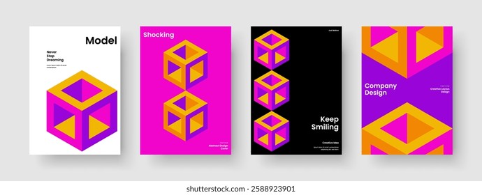 Geometric Book Cover Design. Creative Flyer Layout. Isolated Business Presentation Template. Background. Poster. Banner. Report. Brochure. Catalog. Brand Identity. Portfolio. Advertising. Magazine