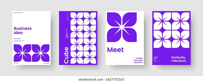 Diseño geométrico de la cubierta del libro. Plantilla de fondo creativo. Diseño de presentación empresarial aislado. Anuncio. Volante. Cartel. Informe. Folleto. Catálogo. Cartera. Cuaderno. Folleto. Identidad de marca