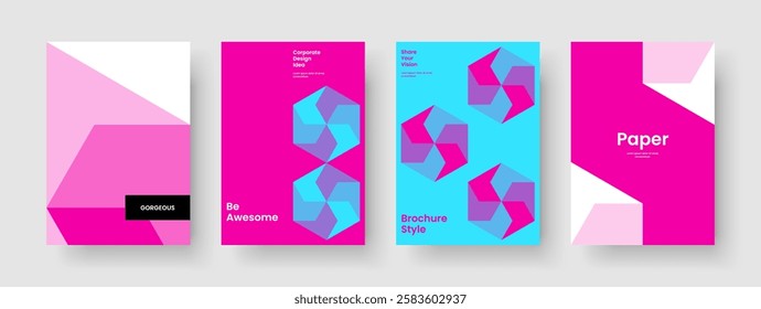 Geometric Book Cover Design. Isolated Banner Template. Modern Business Presentation Layout. Background. Flyer. Poster. Brochure. Report. Catalog. Magazine. Pamphlet. Advertising. Leaflet. Notebook