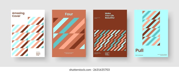 Geometric Book Cover Design. Isolated Banner Layout. Modern Flyer Template. Business Presentation. Brochure. Poster. Background. Report. Brand Identity. Pamphlet. Advertising. Leaflet. Notebook
