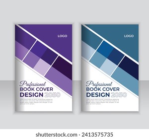 plantilla de conjunto de diseño de portada geométrica del libro. Informe Anual, Revista, Afiche.