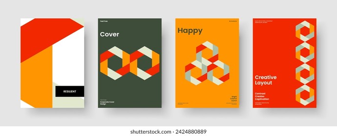 Geometric Book Cover Layout. Abstract Banner Design. Isolated Flyer Template. Report. Poster. Brochure. Background. Business Presentation. Notebook. Brand Identity. Pamphlet. Catalog. Journal