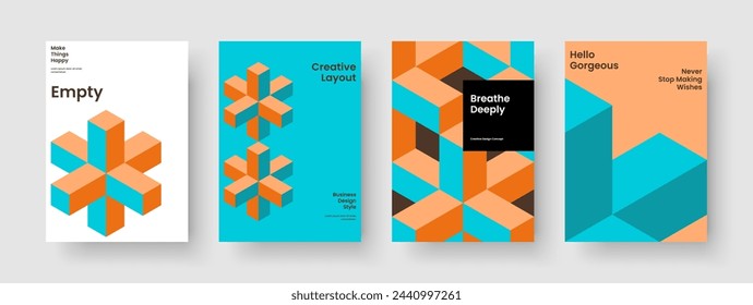 Geometric Book Cover Layout. Abstract Poster Template. Isolated Flyer Design. Background. Banner. Business Presentation. Brochure. Report. Portfolio. Catalog. Advertising. Leaflet. Brand Identity