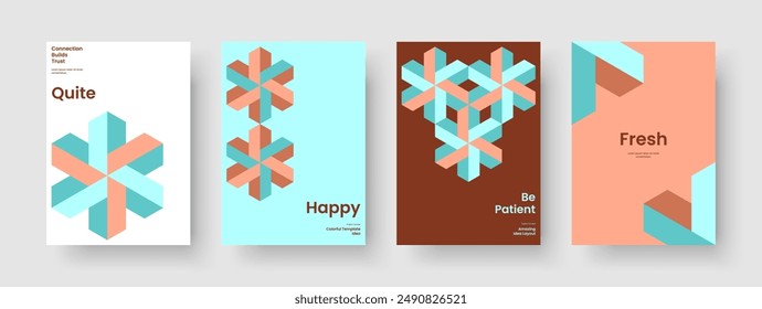 Geometric Book Cover Layout. Abstract Flyer Template. Modern Brochure Design. Background. Banner. Business Presentation. Report. Poster. Leaflet. Handbill. Magazine. Brand Identity. Pamphlet