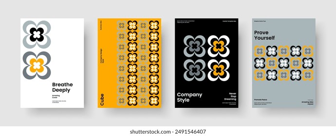 Diseño de portada de libro geométrico. Plantilla de presentación empresarial Abstractas. Diseño de Anuncio creativo. Antecedentes. Folleto. Volante. Informe. Cartel. Folleto. Cartera. Publicidad. Cuaderno. Identidad de marca