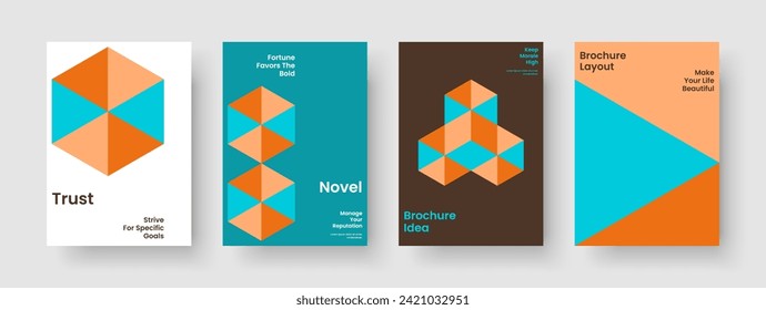 Geometrisches Buchübersichtsplan. Kreative Hintergrundvorlage. Einziger Flyer-Design. Banner. Poster. Geschäftsvorführung. Broschüre. Bericht. Notebook. Handbrief. Werbung. Journal. Pamphlet