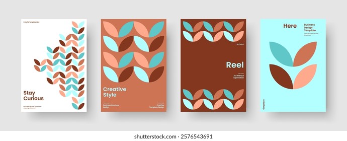 Geometric Book Cover Layout. Creative Report Design. Abstract Banner Template. Business Presentation. Flyer. Brochure. Background. Poster. Newsletter. Journal. Notebook. Pamphlet. Handbill