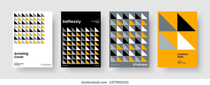Geometric Book Cover Layout. Isolated Banner Design. Modern Brochure Template. Report. Background. Flyer. Business Presentation. Poster. Pamphlet. Brand Identity. Portfolio. Journal. Newsletter