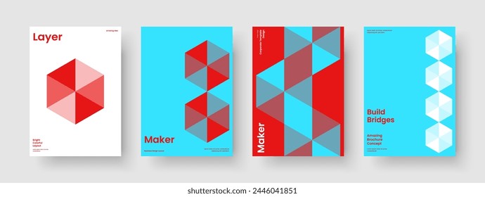 Geometric Book Cover Layout. Isolated Poster Design. Modern Flyer Template. Background. Brochure. Business Presentation. Banner. Report. Magazine. Catalog. Handbill. Advertising. Brand Identity