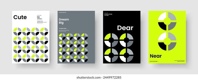 Geometric Book Cover Layout. Modern Background Design. Isolated Report Template. Banner. Flyer. Brochure. Business Presentation. Poster. Newsletter. Advertising. Portfolio. Brand Identity. Notebook