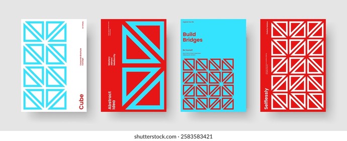 Geometric Book Cover Layout. Modern Report Design. Abstract Brochure Template. Flyer. Business Presentation. Banner. Poster. Background. Magazine. Brand Identity. Journal. Handbill. Catalog