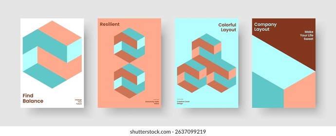 Geometric Book Cover Layout. Modern Report Design. Creative Flyer Template. Brochure. Poster. Business Presentation. Background. Banner. Leaflet. Catalog. Magazine. Portfolio. Journal. Notebook