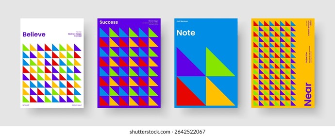 Geometric Book Cover Layout. Modern Background Design. Creative Poster Template. Flyer. Report. Banner. Brochure. Business Presentation. Newsletter. Notebook. Leaflet. Magazine. Catalog. Journal
