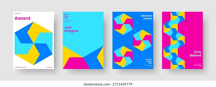 Geometric Book Cover Layout. Modern Flyer Template. Isolated Business Presentation Design. Banner. Poster. Report. Brochure. Background. Handbill. Brand Identity. Journal. Leaflet. Magazine