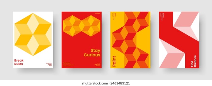 In: Geometric Book Cover Vorlage. Abstrakter Banner. Isoliertes Broschürendesign. Poster. Bericht. Flyer. Geschäftspräsentation. Hintergrund. Handzettel Portfolio. Brande Identität. In: Journal. Merkblatt