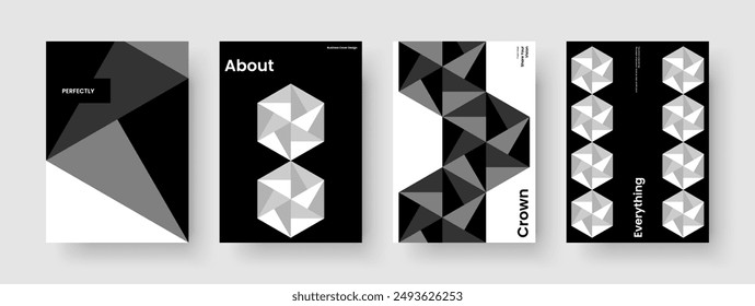 Geometric Book Cover Template. Abstract Report Design. Creative Brochure Layout. Flyer. Business Presentation. Background. Banner. Poster. Leaflet. Handbill. Notebook. Portfolio. Catalog. Journal