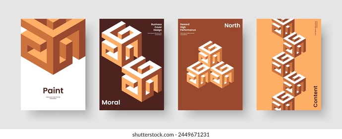 Geometric Book Cover Template. Creative Report Design. Isolated Background Layout. Poster. Flyer. Banner. Business Presentation. Brochure. Pamphlet. Notebook. Handbill. Advertising. Catalog