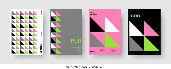 Geometric Book Cover Template. Creative Report Design. Abstract Brochure Layout. Business Presentation. Flyer. Background. Poster. Banner. Catalog. Pamphlet. Advertising. Notebook. Magazine