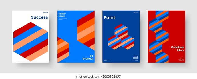 Geometric Book Cover Template. Isolated Background Layout. Abstract Report Design. Flyer. Poster. Brochure. Business Presentation. Banner. Catalog. Portfolio. Advertising. Leaflet. Pamphlet