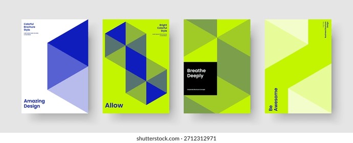 Plantilla geométrica de la cubierta del libro. Diseño de volante aislado. Diseño de presentación de negocios creativos. Informe. Cartel. Folleto. Antecedentes. Anuncio. Revista. Catálogo. Panfleto. Cuaderno. Publicidad