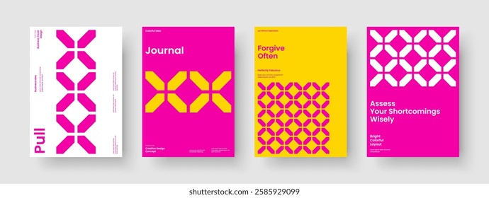 Geometric Book Cover Template. Modern Flyer Layout. Isolated Banner Design. Poster. Report. Brochure. Business Presentation. Background. Catalog. Journal. Portfolio. Advertising. Magazine