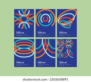 Geometric book design template set