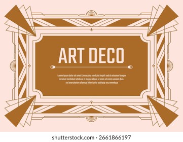borda geométrica em estilo art deco
