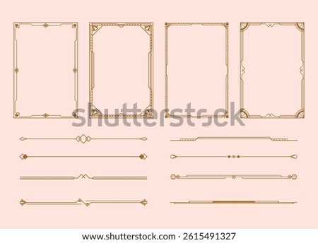 geometric border in art deco style