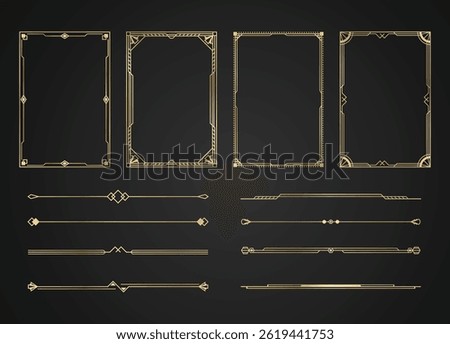 geometric border in art deco style