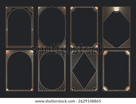 geometric border in art deco style