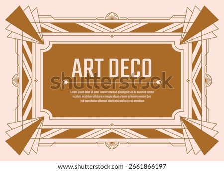 geometric border in art deco style