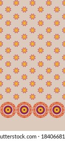 Geometric border design. Suzani, medallion, foulard, repeat. Perfect for Bedding, Kitchen Tabletop and window treatments.