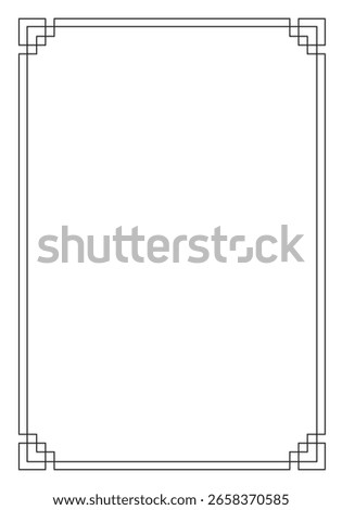Geometric Border Frame with Decorative Corners
