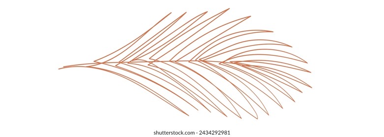 Geometric Botanical Element Line Design in Abstract Vector Illustration. 3d Collection of Foliage, Branch, Floral Patterns for Advertising, Web, Social Media, Poster, Banner, Cover 