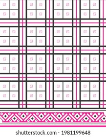 geometric box with border for background, texture, tile, fabric print use