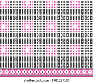 geometric box and border for background, texture, tile fabric print use