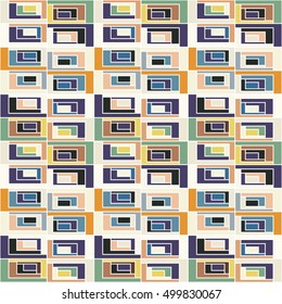 Geometric Box Pattern. Pattern can be used for wallpaper, cover fills, web page background, surface textures.
