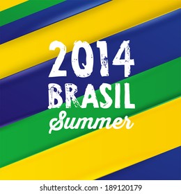 Geometric Brazil 2014 Summer Vector Background