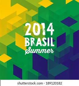 Geometric Brazil 2014 Summer Vector Background