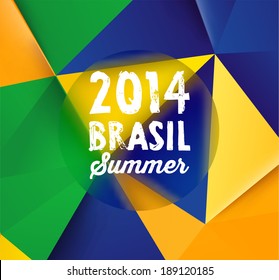 Geometric Brazil 2014 Summer Vector Background