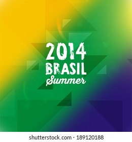 Geometric Brazil 2014 Summer Vector Background