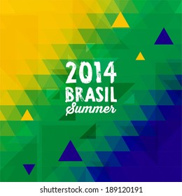 Geometric Brazil 2014 Summer Vector Background