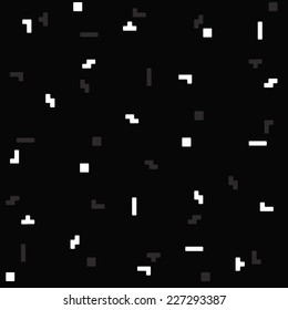 "Geometric bricks" seamless vector pattern (black)